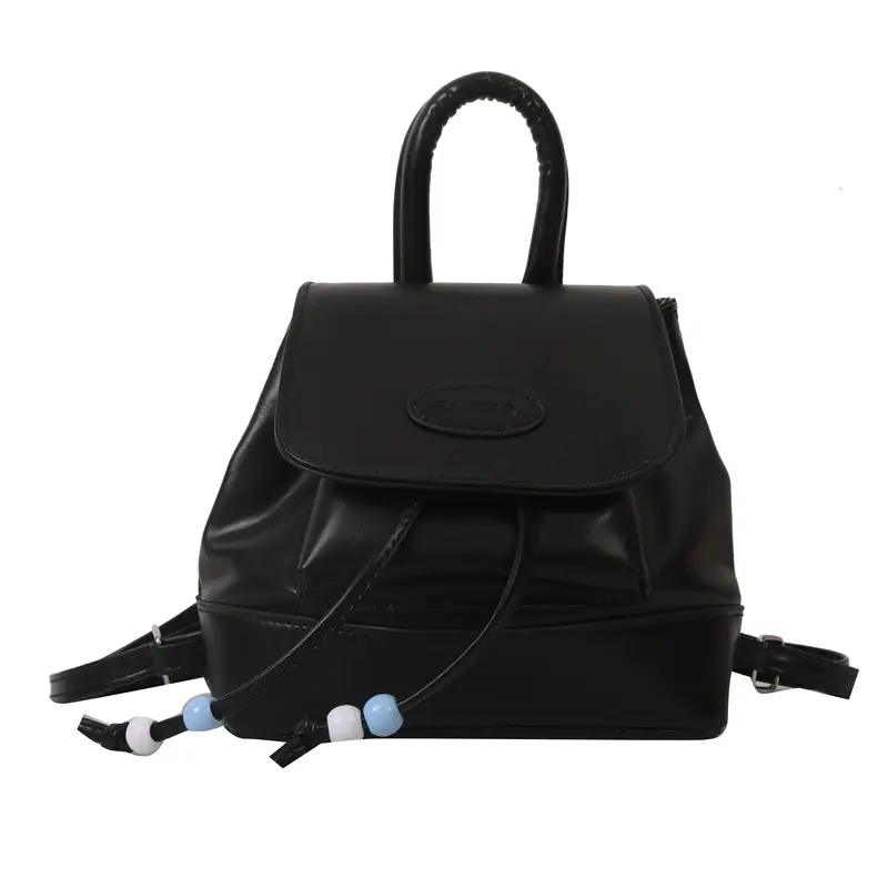 Faux Leather Retro Shoulder Bag with Doll Accent - Image 6