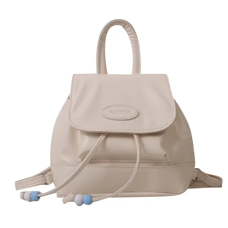 Faux Leather Retro Shoulder Bag with Doll Accent - Image 8