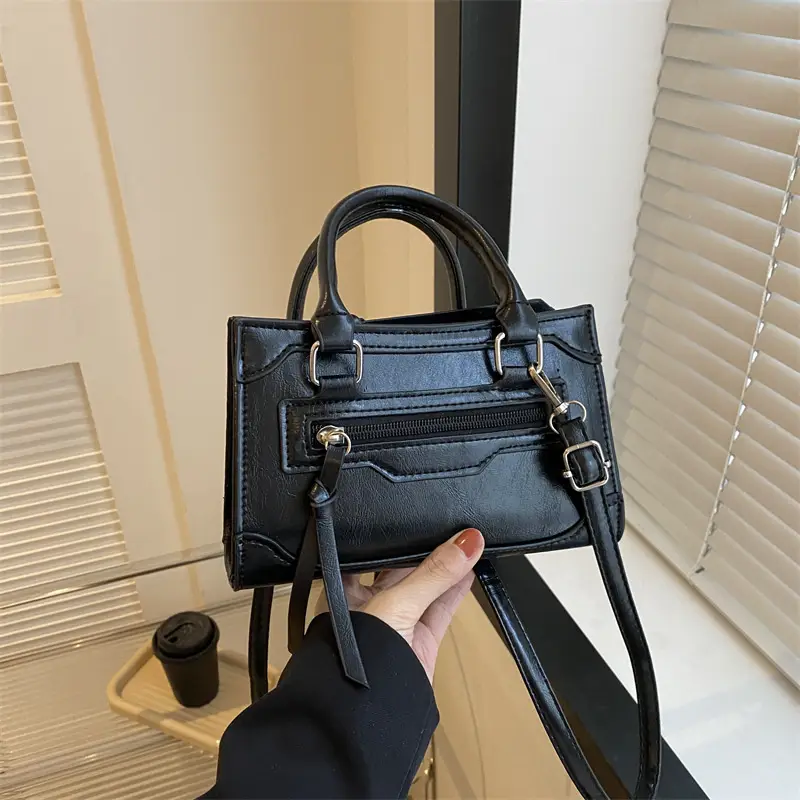 Women's Brown Leather Shoulder Messenger Bag Winter 2023 - Image 6