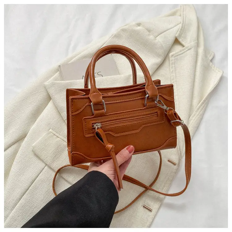 Women's Brown Leather Shoulder Messenger Bag Winter 2023 — feature 25
