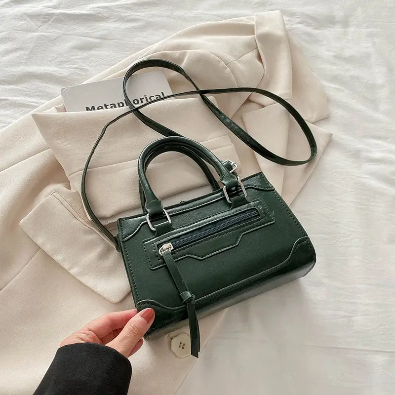 Women's Brown Leather Shoulder Messenger Bag Winter 2023 - Image 3