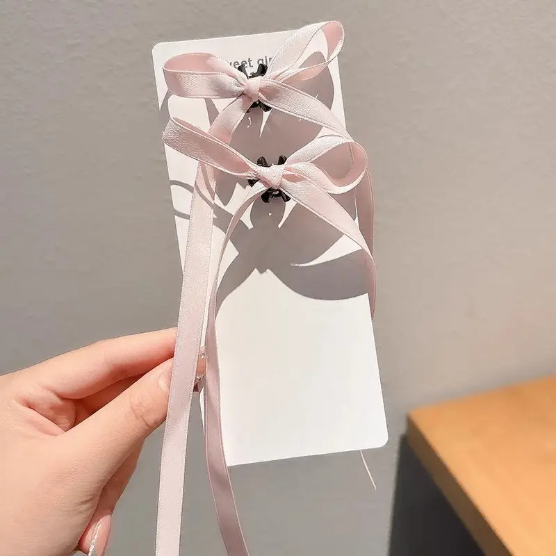 Black Bow Small Hair Clip for Women Autumn Winter - Image 15