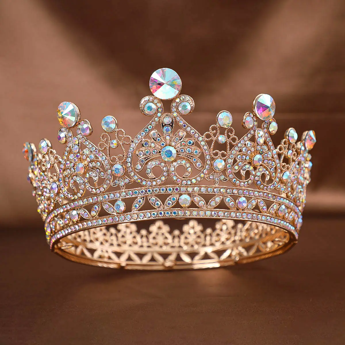 Hot Rhinestone European Bride Crown for Makeup & Baroque Dress - Image 3