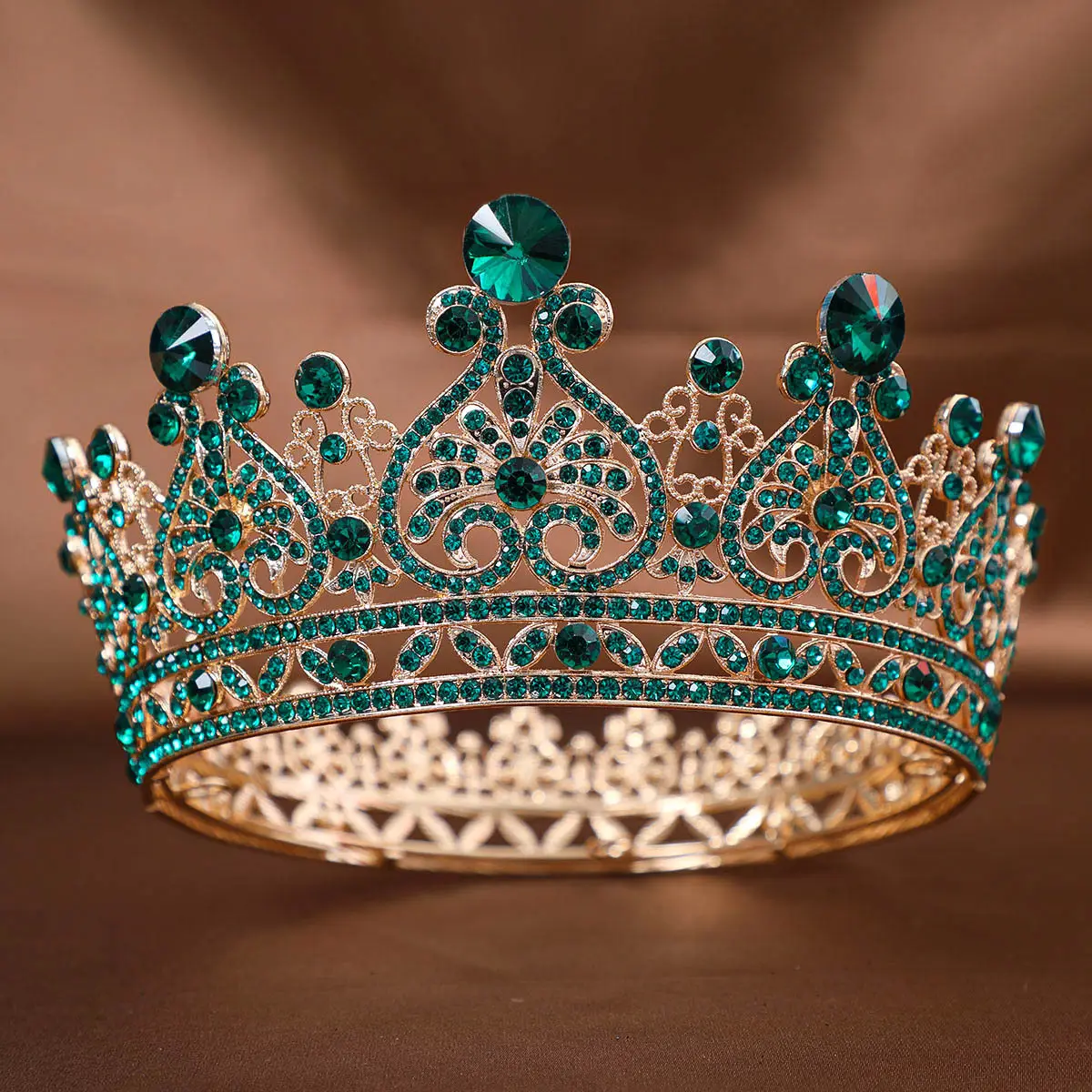 Hot Rhinestone European Bride Crown for Makeup & Baroque Dress - Image 4