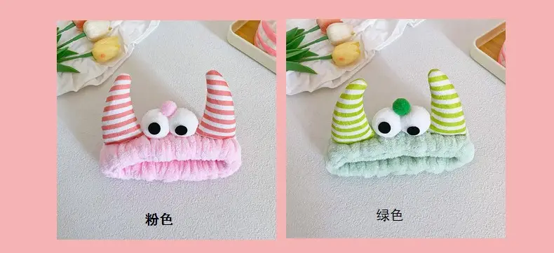 Plush Monster Horn Hair Bands with Big Eyes — feature 10