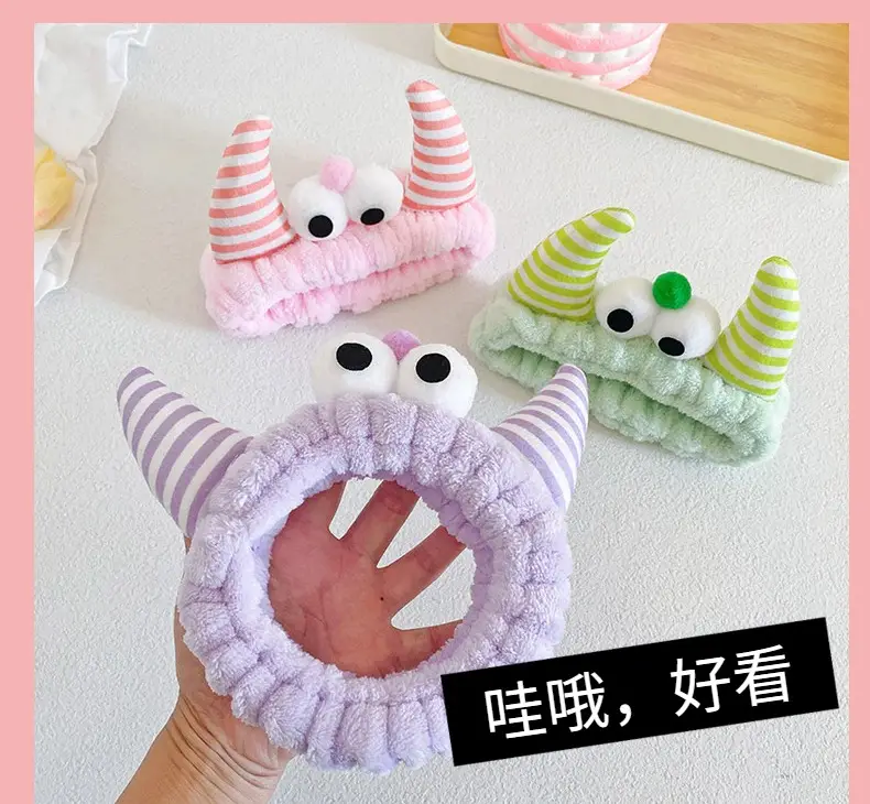 Plush Monster Horn Hair Bands with Big Eyes — feature 19