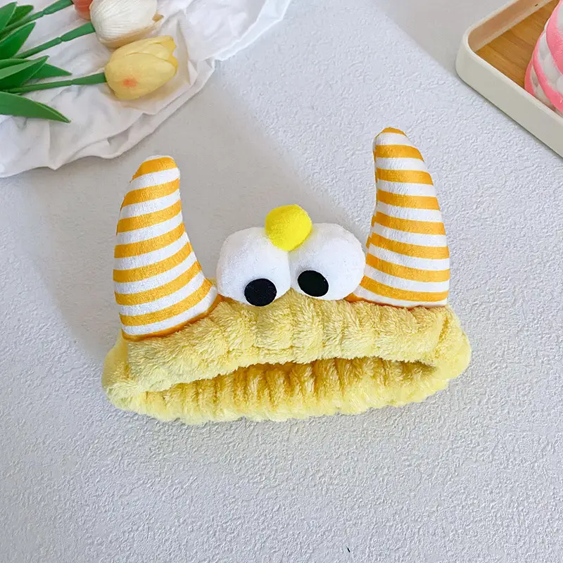 Plush Monster Horn Hair Bands with Big Eyes - Image 3