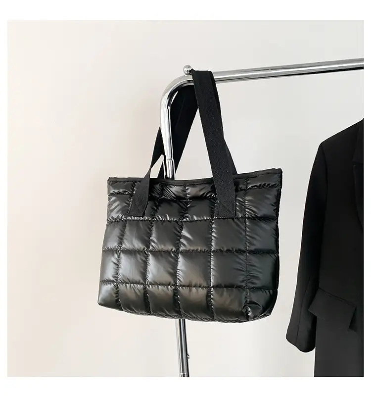 Black Quilted Tote Bag for Women Winter New Style — feature 27