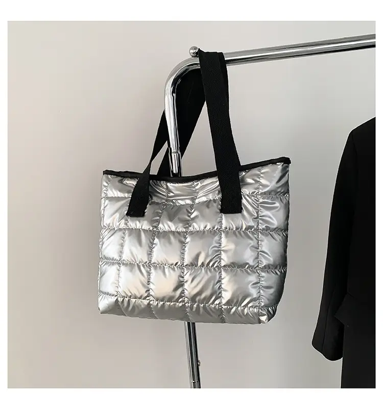 Black Quilted Tote Bag for Women Winter New Style — feature 29