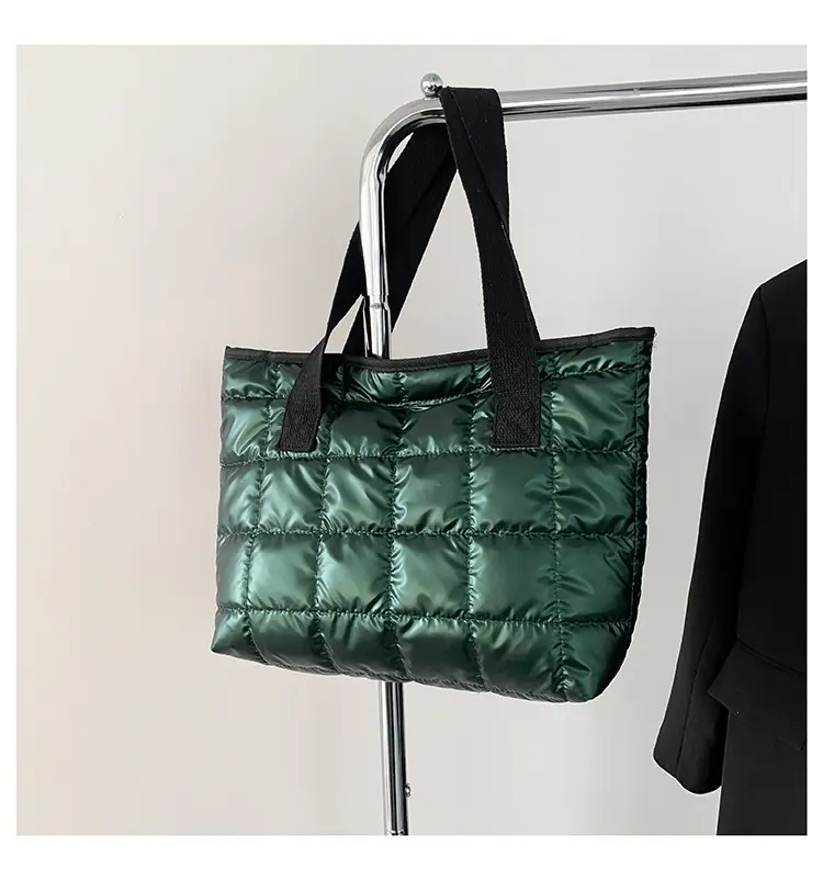 Black Quilted Tote Bag for Women Winter New Style — feature 31
