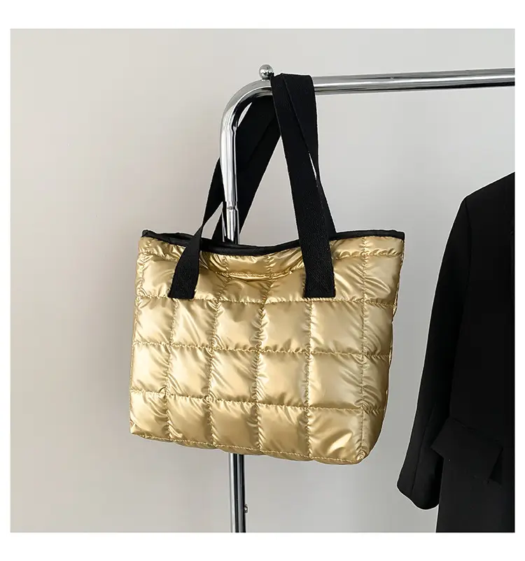 Black Quilted Tote Bag for Women Winter New Style — feature 32