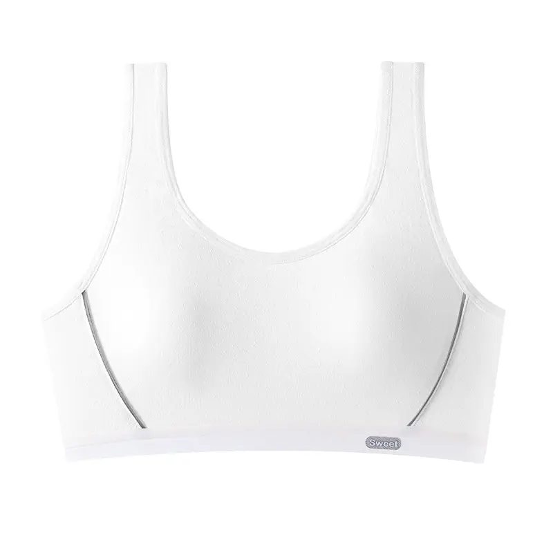 7A antibacterial girl bra sports underwear running shockproof junior high school student development period girl vest fixed Cup - Image 9