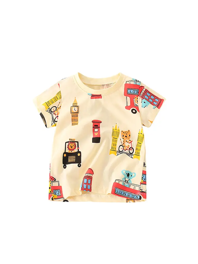 Malwee Boys Printed T-Shirt Summer White Elephant Design - Image 12