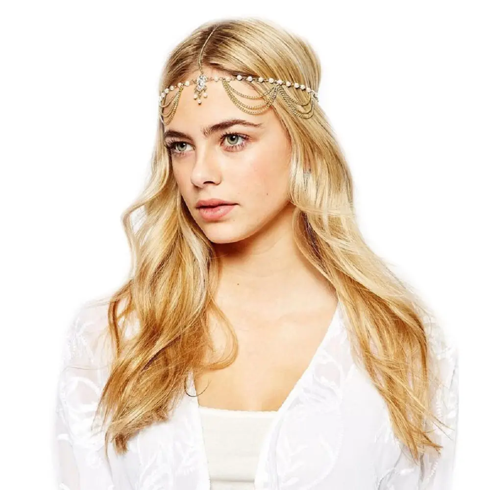 Gold Pearl Tassel Chain Necklace for Women — feature 5