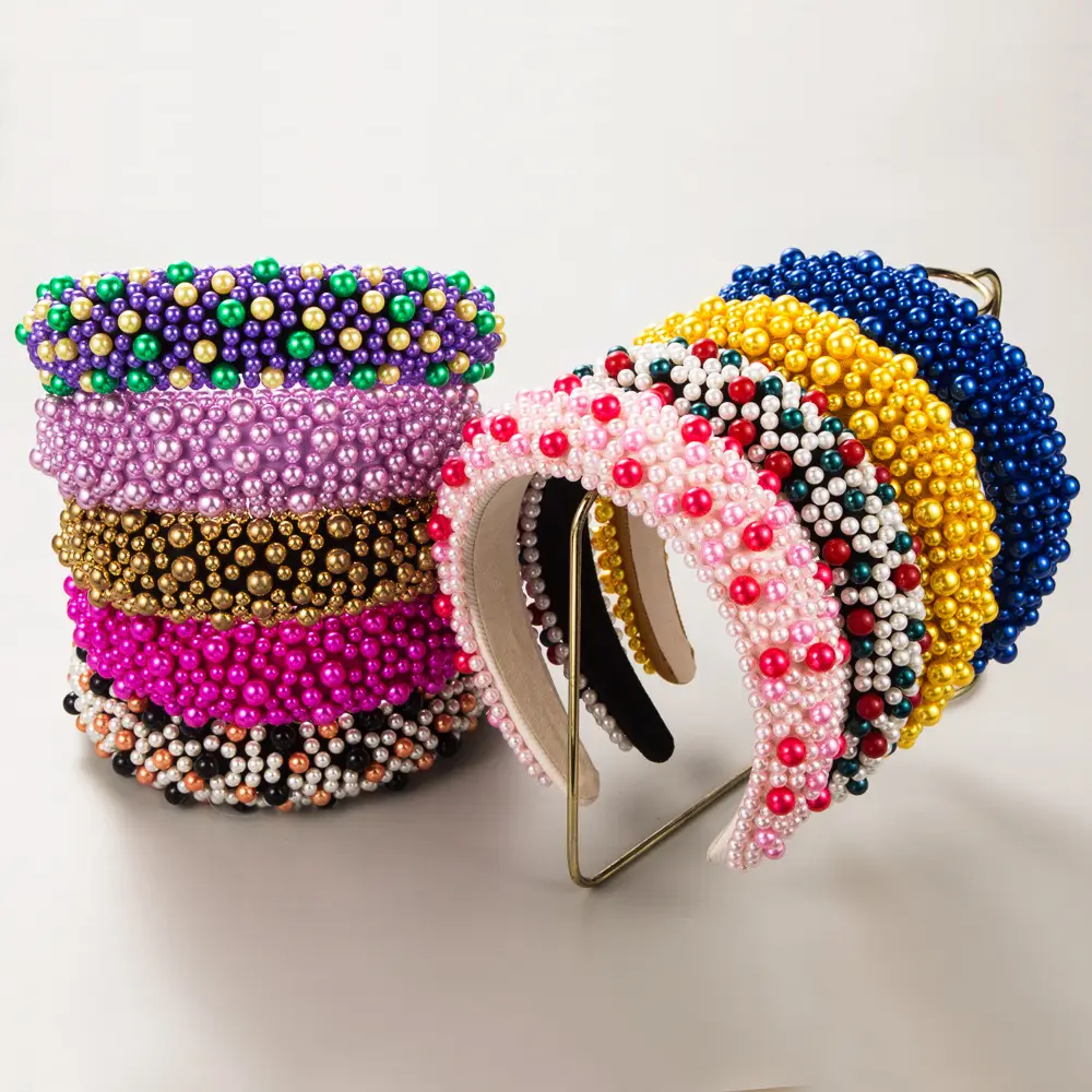 Cross-border New Fashion High-end Heart Pearl Hair Hoop Women's - Image 11