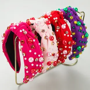 Cross-border New Fashion High-end Heart Pearl Hair Hoop Women's — feature 1