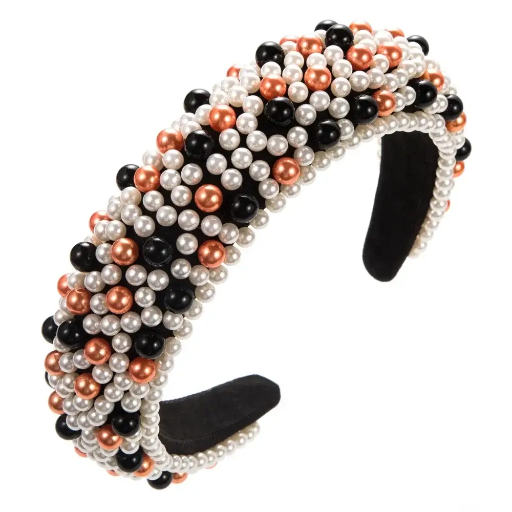 Cross-border New Fashion High-end Heart Pearl Hair Hoop Women's - Image 9