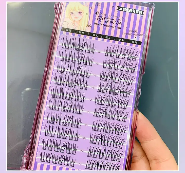 Korean Women False Eyelashes Black Rose Gold 10 Pcs — feature 16