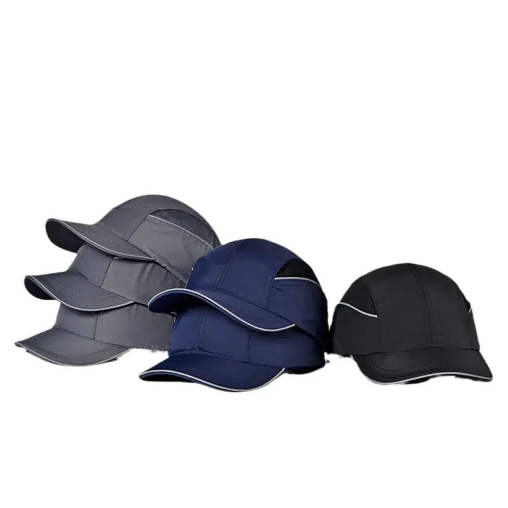 Gray Safety Head Hat with Lining & Large Bristle - Image 18