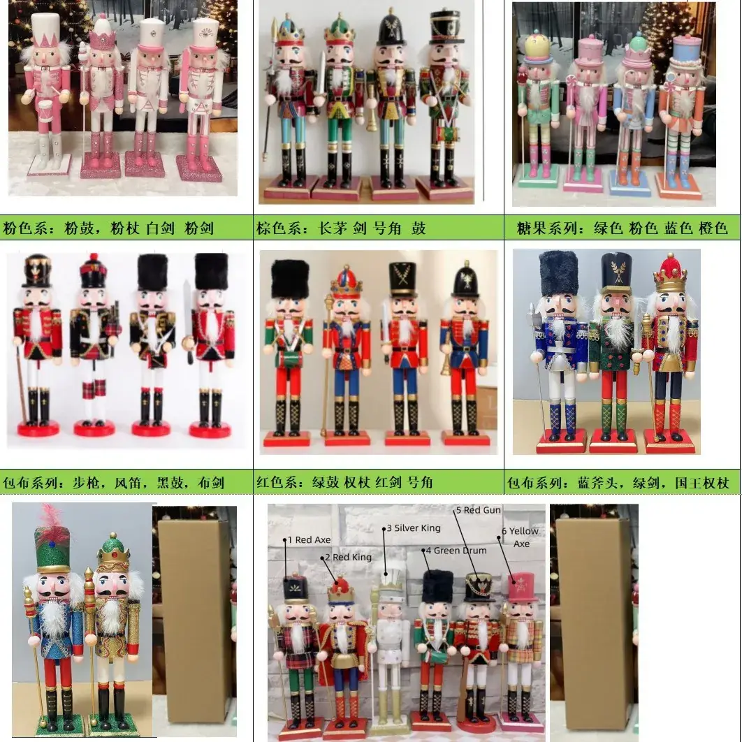 Wooden Nutcracker Christmas Decor for Home - Image 33