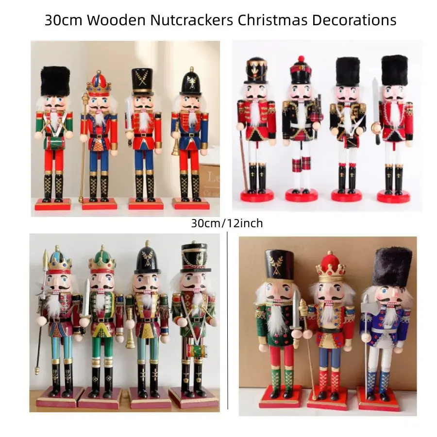 Wooden Nutcracker Christmas Decor for Home - Image 35