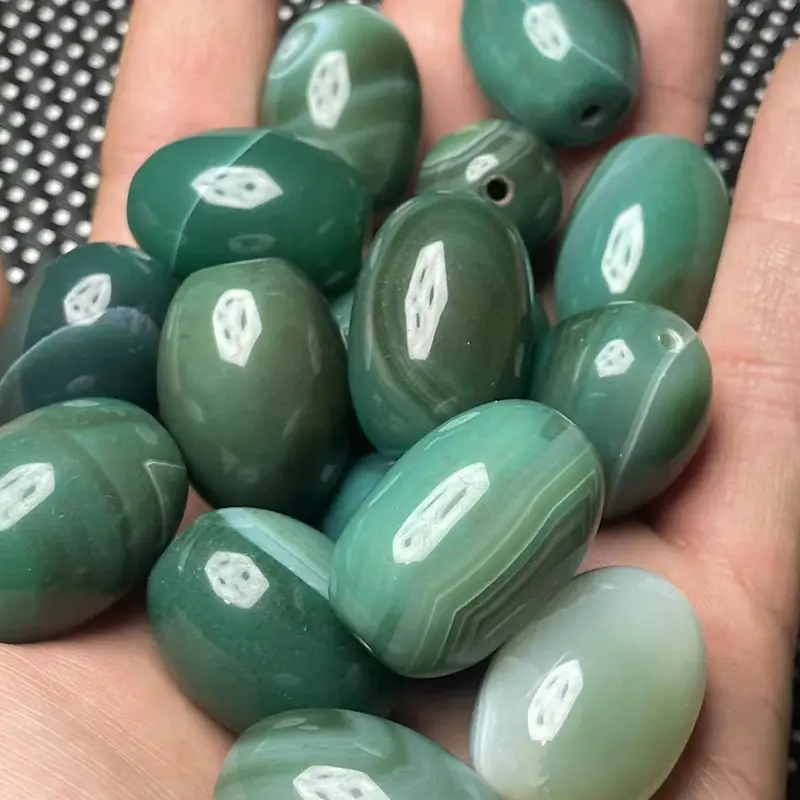 Natural Green Silk Agate 20x28mm Handmade Jewelry - Image 2