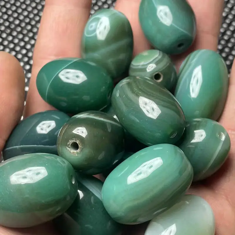 Natural Green Silk Agate 20x28mm Handmade Jewelry - Image 3