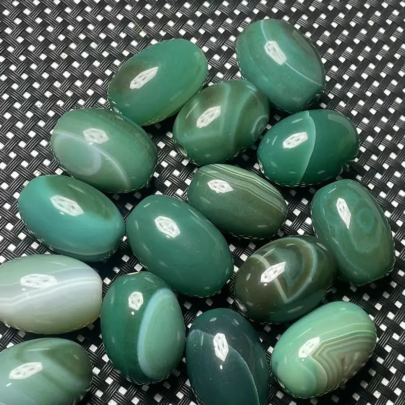 Natural Green Silk Agate 20x28mm Handmade Jewelry - Image 4