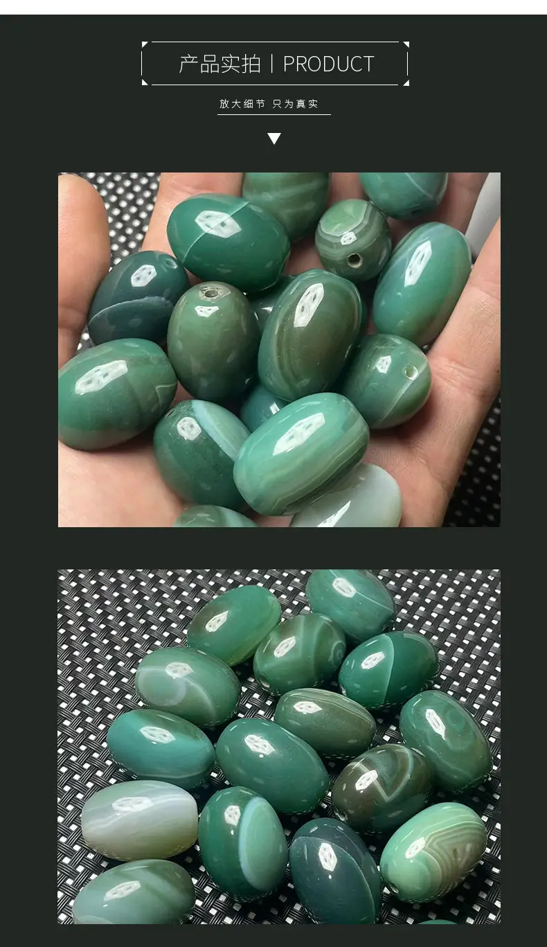 Natural Green Silk Agate 20x28mm Handmade Jewelry — feature 7