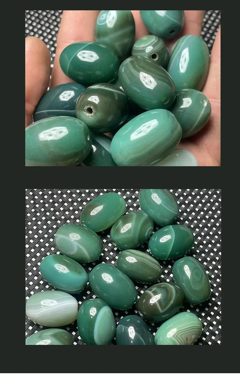 Natural Green Silk Agate 20x28mm Handmade Jewelry — feature 8