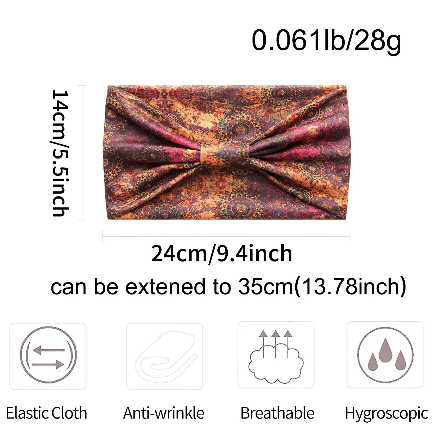 Bohemian Floral Yoga Headband Women's Anti-Sweat Running - Image 116