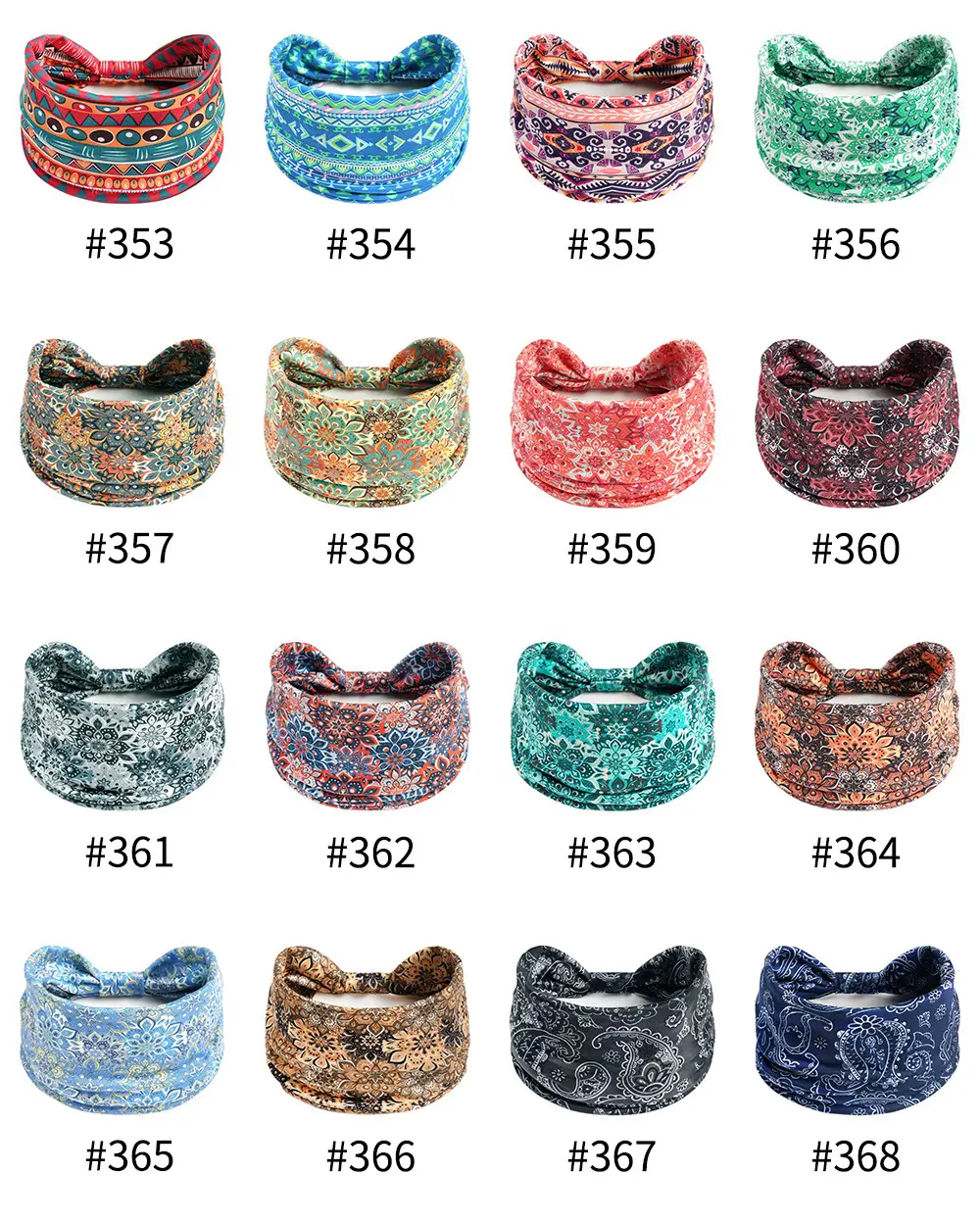 Bohemian Floral Yoga Headband Women's Anti-Sweat Running — feature 27