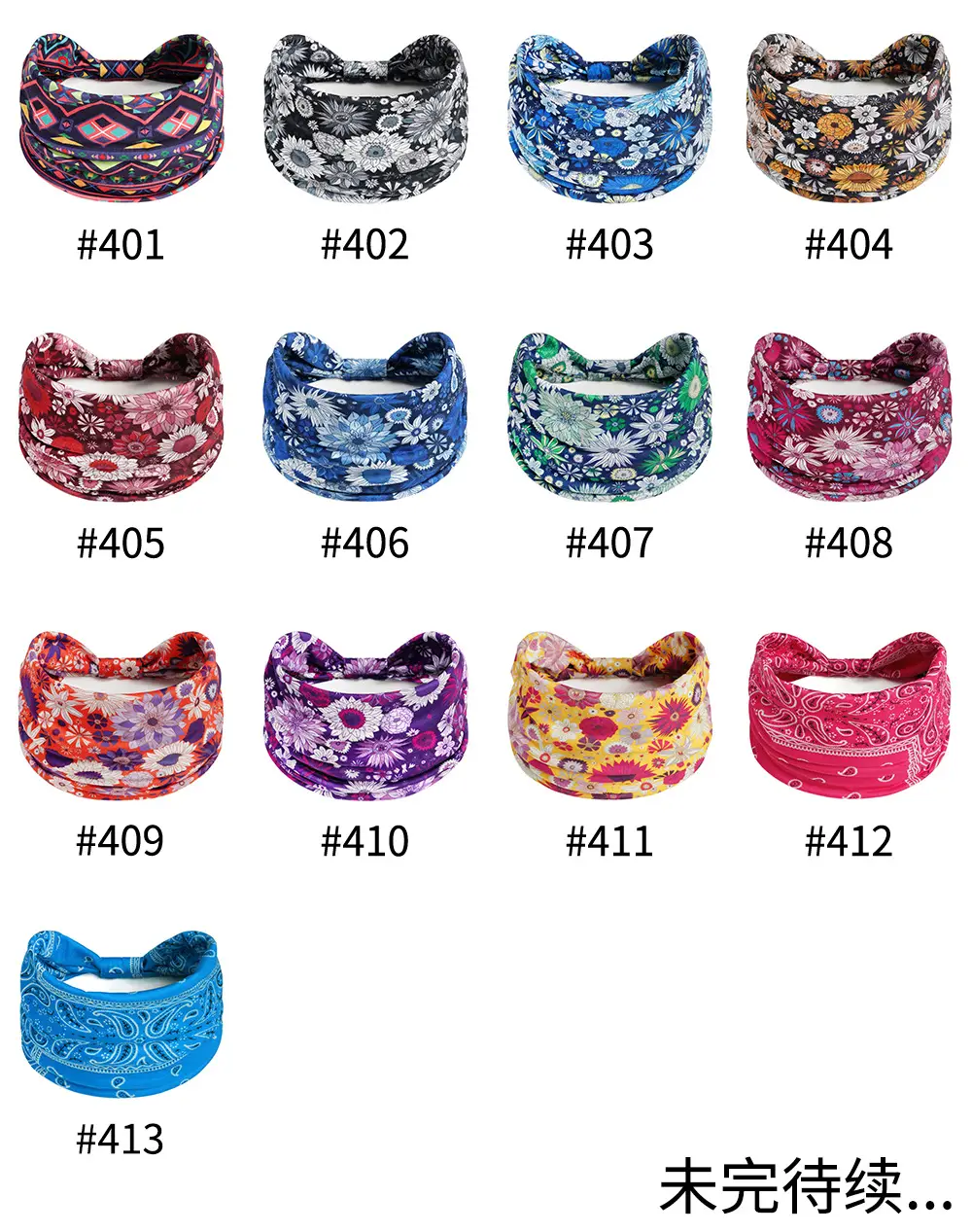Bohemian Floral Yoga Headband Women's Anti-Sweat Running — feature 30