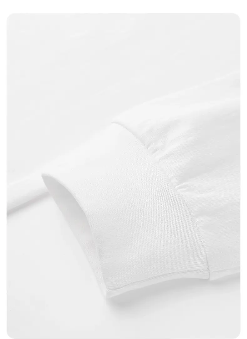 Men Cotton 250g Round Neck T-Shirt White — feature 10