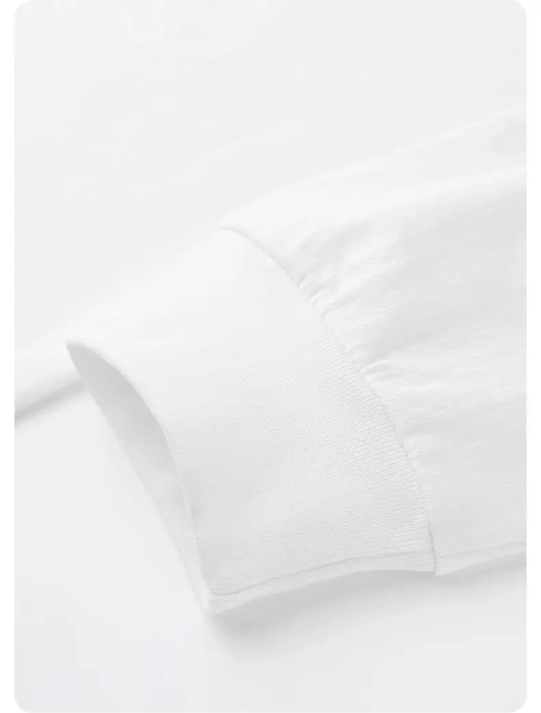 Men Cotton 250g Round Neck T-Shirt White — feature 17