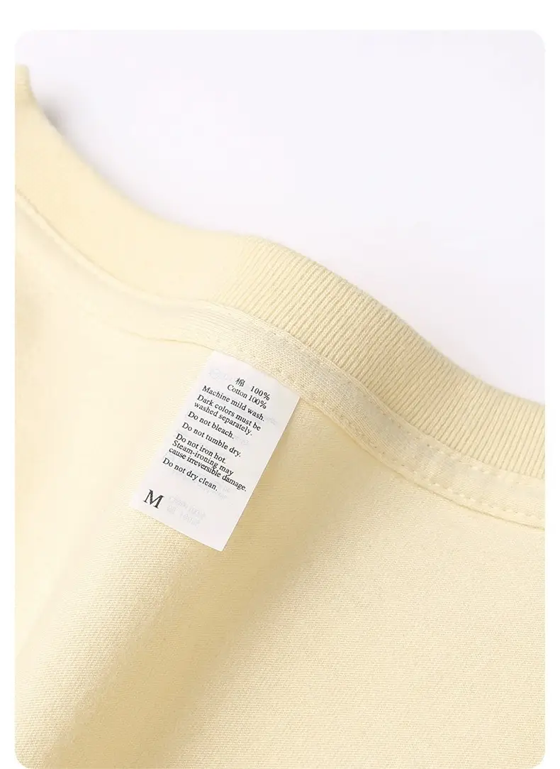 Men Cotton 250g Round Neck T-Shirt White — feature 19