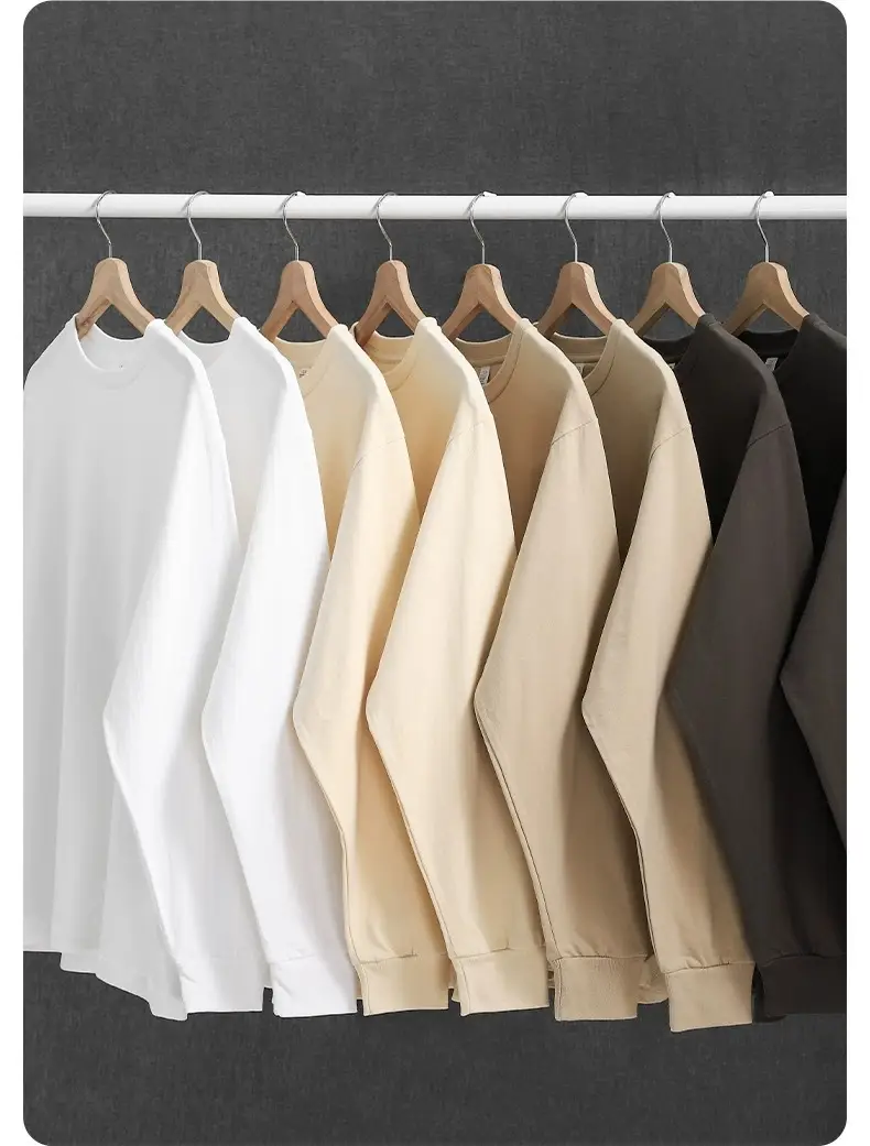 Men Cotton 250g Round Neck T-Shirt White — feature 2