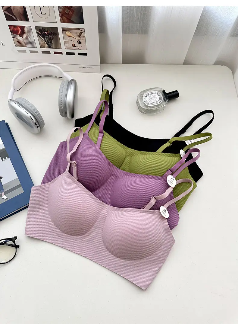 Original Soft support push up underwear women's non-running Cup skin-friendly soft live broadcast generation beauty back sports bra foreign trade — feature 2