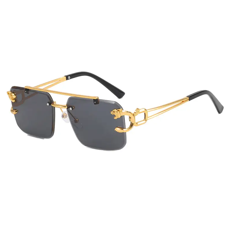 Square Frame Gold Gradient Sunglasses C3 - Image 13