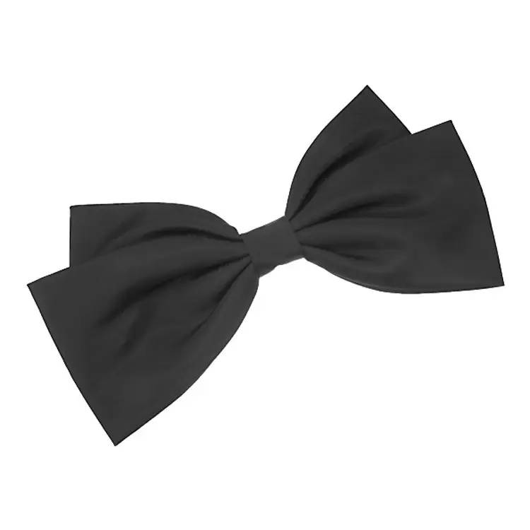 Oversized Black 3D Bow Hairpin Clip