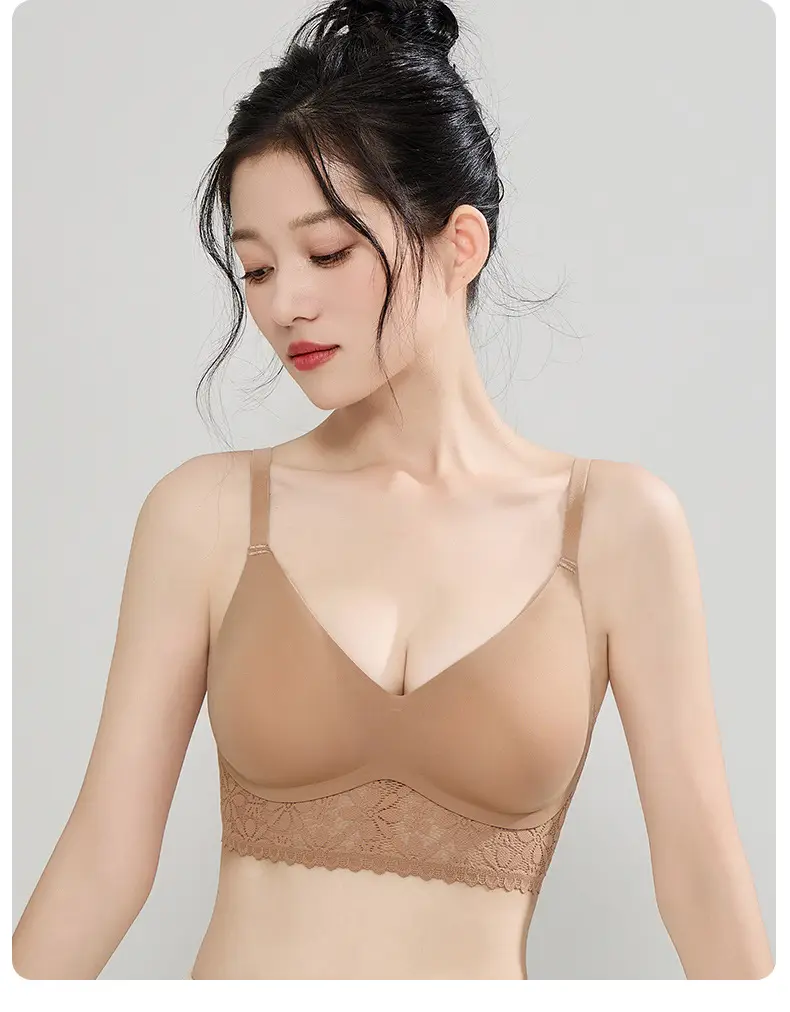 2024 French Lace Push-Up Bra Seamless Beige — feature 20
