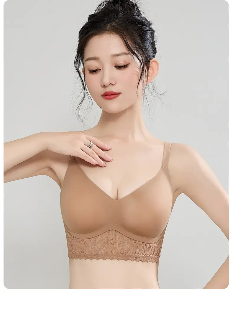 2024 French Lace Push-Up Bra Seamless Beige — feature 21