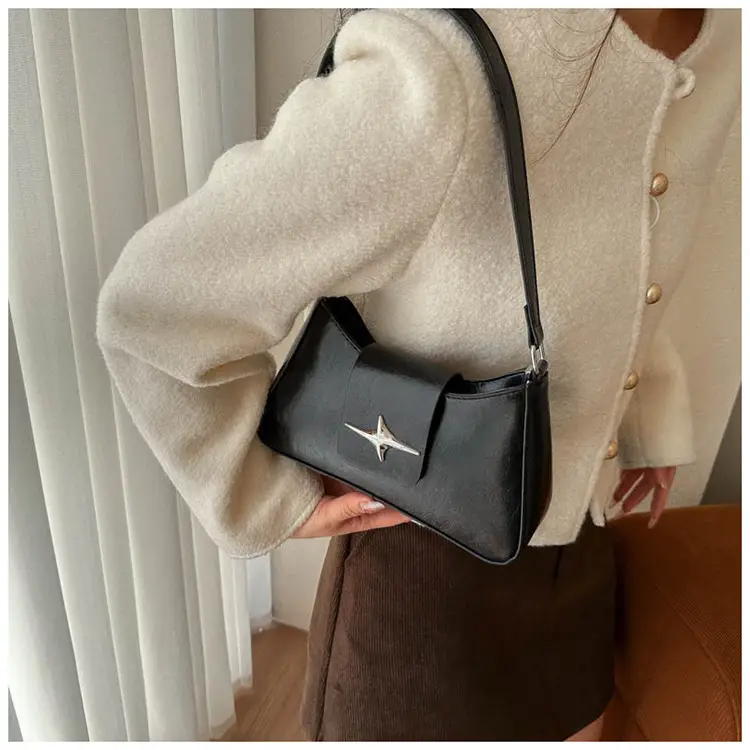 Black Star Logo Women's Shoulder Bag — feature 12