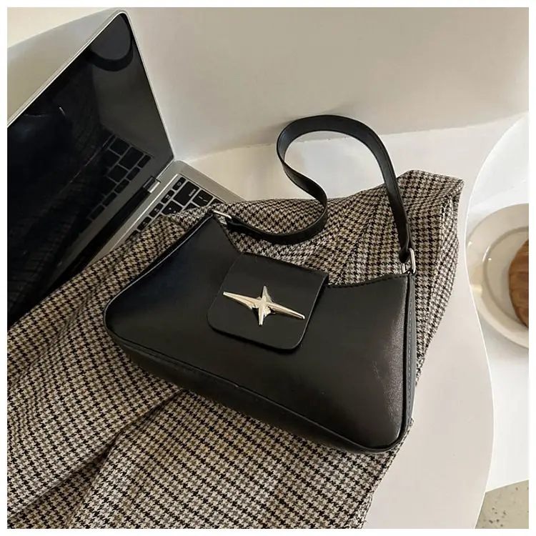 Black Star Logo Women's Shoulder Bag — feature 16