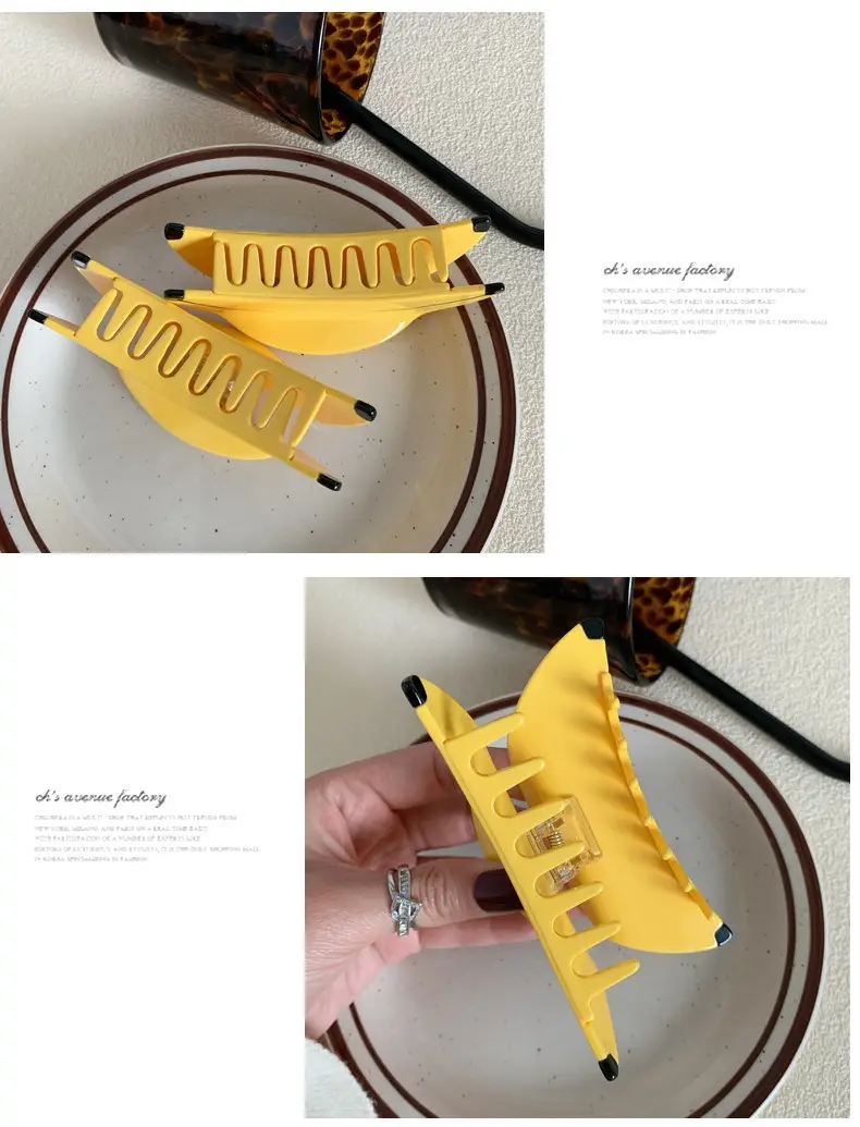 Yellow Banana Hair Clips for Back Head Updo and Hairpin — feature 10