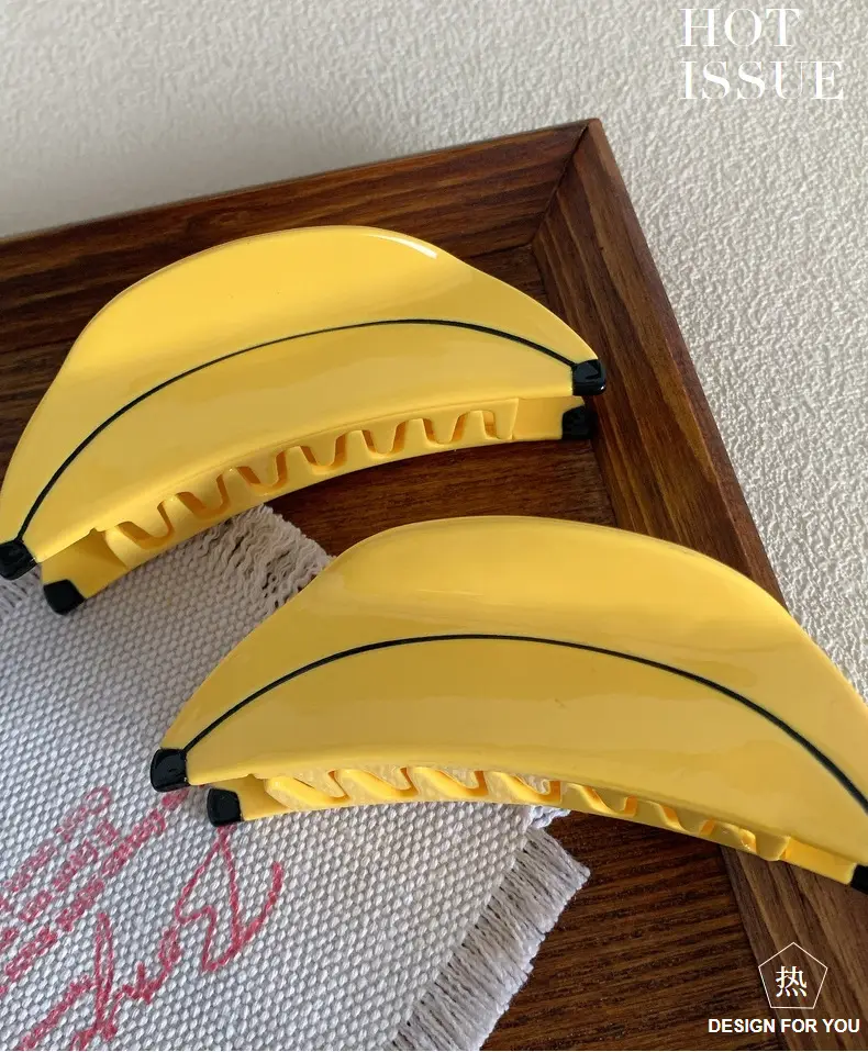Yellow Banana Hair Clips for Back Head Updo and Hairpin — feature 3
