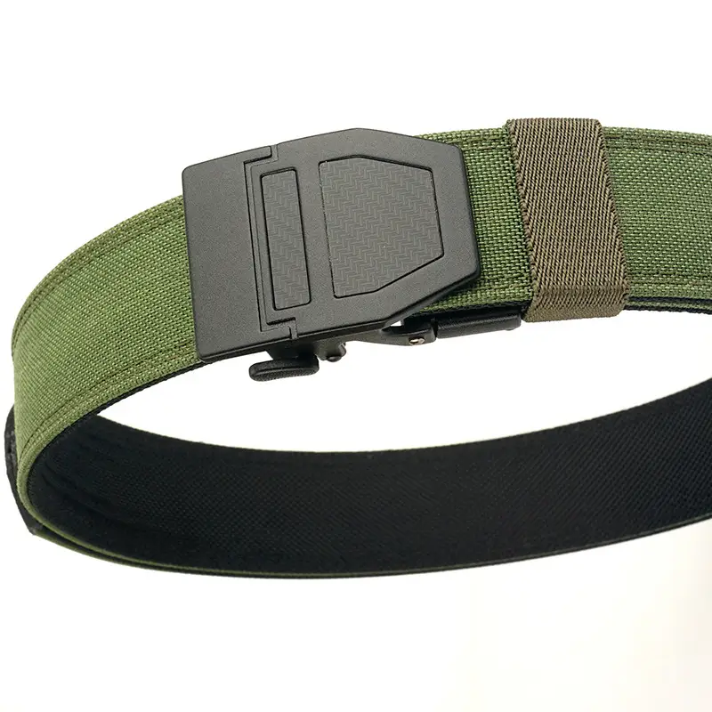 Double Layer Tactical Belt Men Military Outdoor Nylon 3.8 Buckle