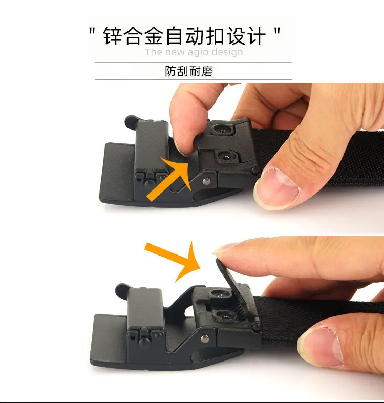 Double Layer Tactical Belt Men Military Outdoor Nylon 3.8 Buckle — feature 12