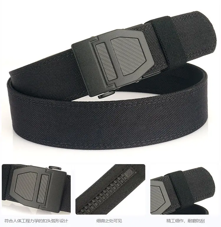 Double Layer Tactical Belt Men Military Outdoor Nylon 3.8 Buckle — feature 14