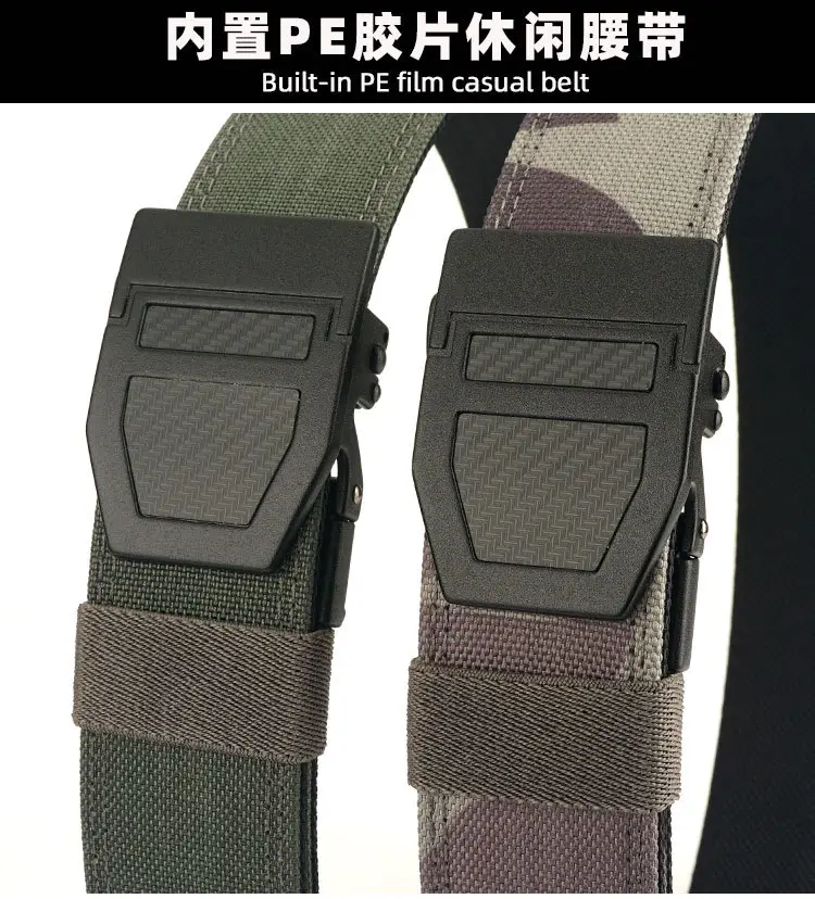 Double Layer Tactical Belt Men Military Outdoor Nylon 3.8 Buckle — feature 6
